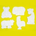 종이퍼즐(동물) 5종선택 곰 기린 소 코끼리 닭 그리기퍼즐 색칠놀이