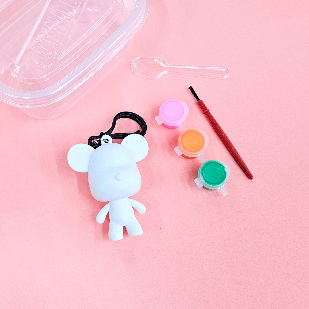 베어 키링 만들기 DIY 물감 세트 워크샵 미술 놀이 푸어링 곰돌이 아트 구디백 선물