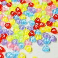 하트알파벳구슬(50g) 약130개 약11mm 대문자 알파벳비즈 비즈공예 비즈팔찌 목걸이 DIY 만들기재료