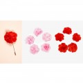 쉬폰 꽃송이 카네이션 장식 1개 색상랜덤 미니 카네이션 가정의달 어버이날 유치원 선물