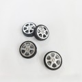 자동차바퀴 1봉(4개) 지름 약2cm 축없음 자동차만들기 공예 부자재 미니바퀴 타이어